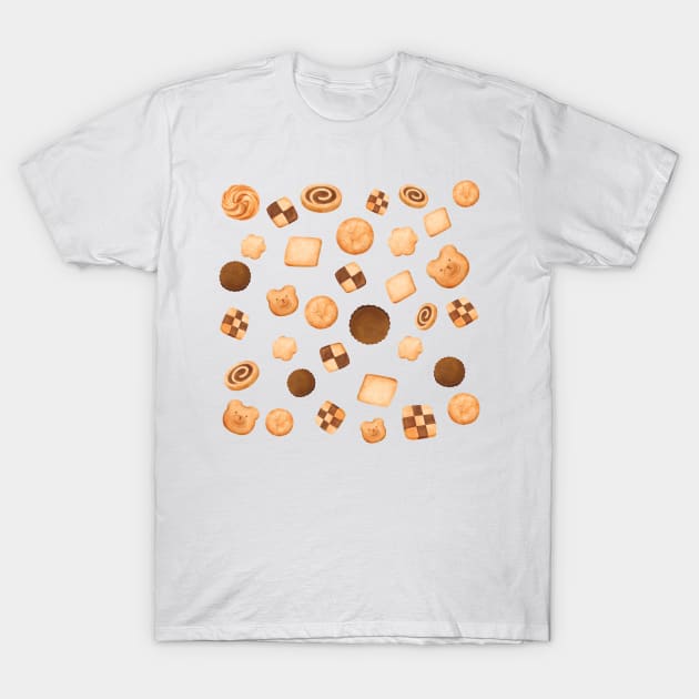 Cute Vanilla and Chocolate cookies T-Shirt by Smuchie